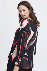 Blouse Fransa M/L Col Zippé