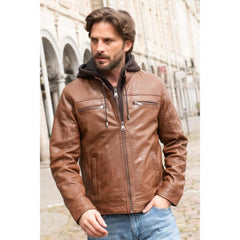 Blouson Cuir Homme Philadelphia Cognac