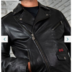 Blouson Homme Biker  ACDC Cuir Black