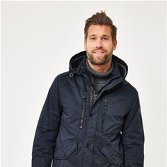 Parka à capuche Repoint Korwin Navy