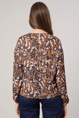 Blouse M/L Deeluxe  Briaka Marron