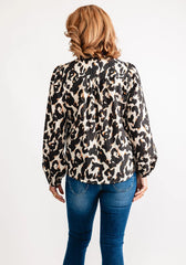 Blouse Fransa M/L Imprimé Noir