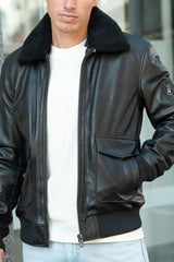 Blouson Aviateur Homme en cuir Brown