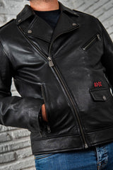 Blouson Homme Biker  ACDC Cuir Black