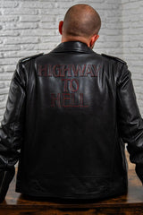 Blouson Homme Biker  ACDC Cuir Black