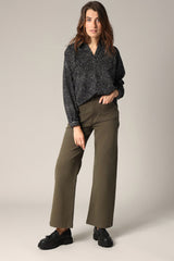 Blouse Deeluxe Imprimé Abstrait Noir