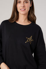 Pull Deeluxe Leostar Col Rond Black