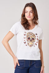 Tee-Shirt Deeluxe Beskull White