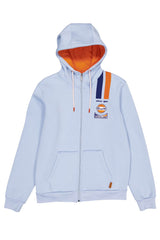 Sweat Zippé Gulf à Capuche Light Blue